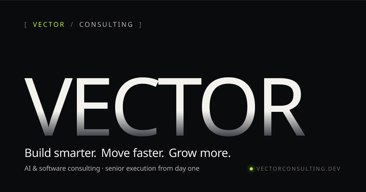 AI & Software Consulting | Vector Consulting